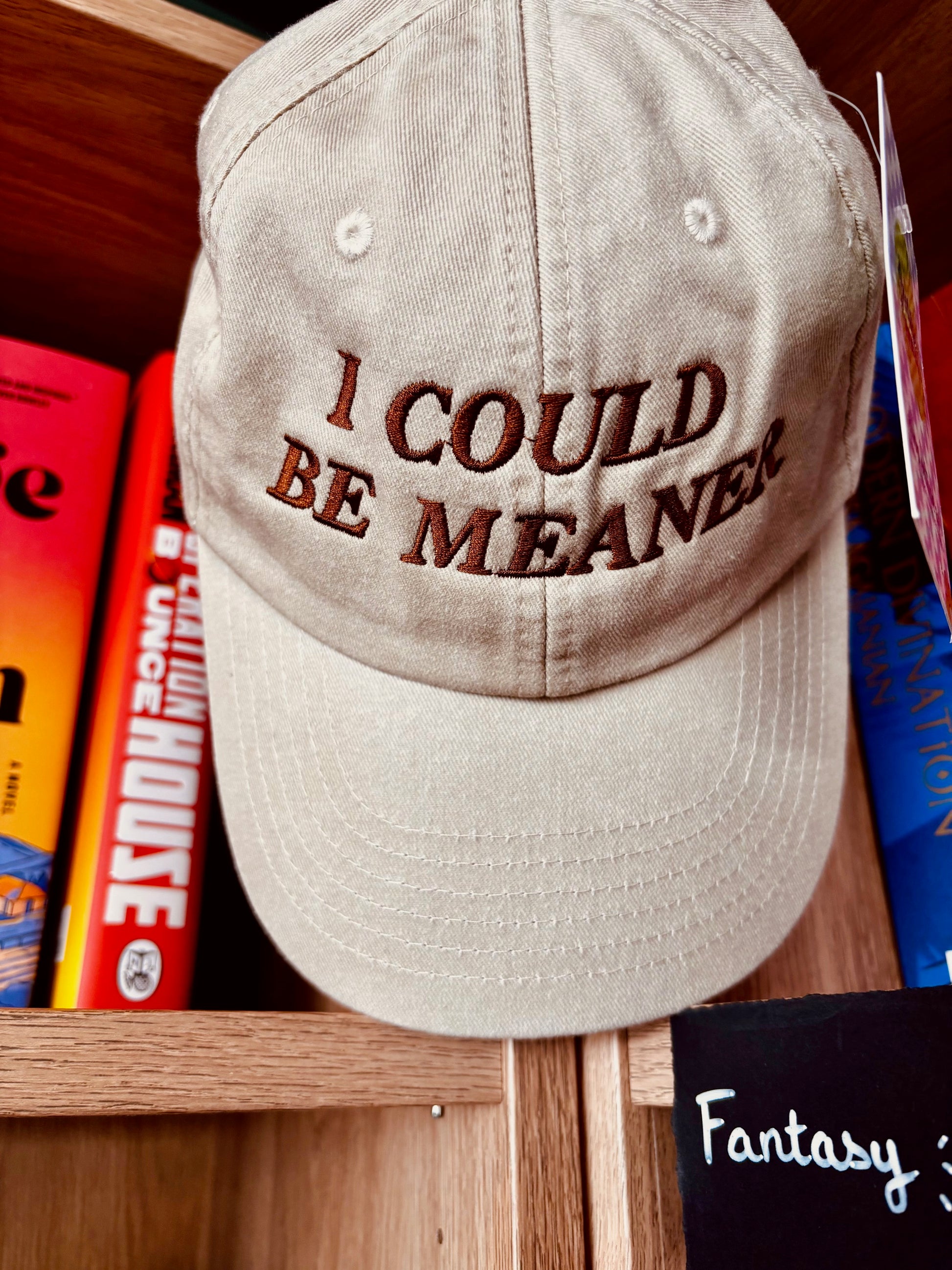 'I Could Be Meaner' Baseball Cap - Tired Girl Apparel